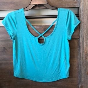 Criss cross crop top